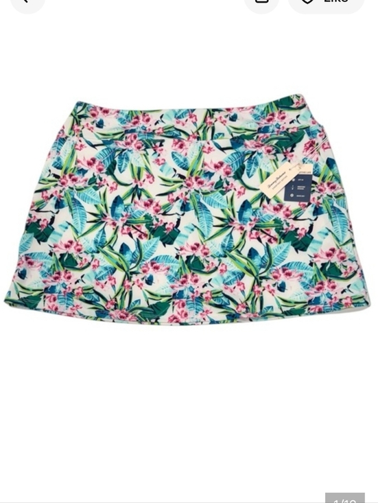 Tommy Bahama Dresses & Skirts - Tommy Bahama Mint Blue & Pink Tropical Active Skort Size XL
